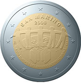 san marino 2 euro 2008