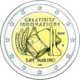 san marino 2 euro 2009