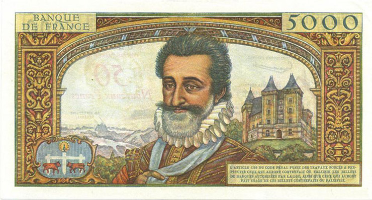 french paper currency often features famous