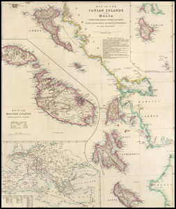 ionian islands map