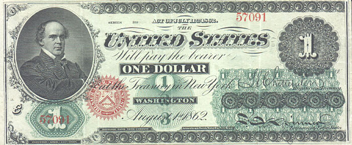 us banknotes - one dollar