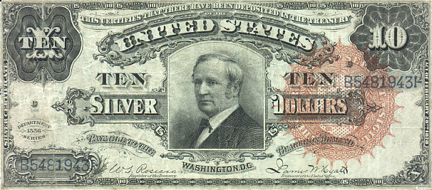 us banknotes - ten dollars