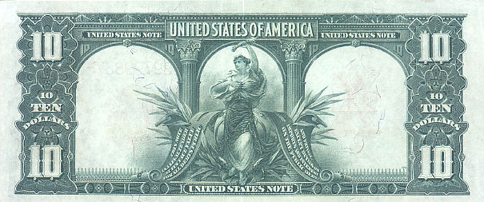 us banknotes - ten dollars