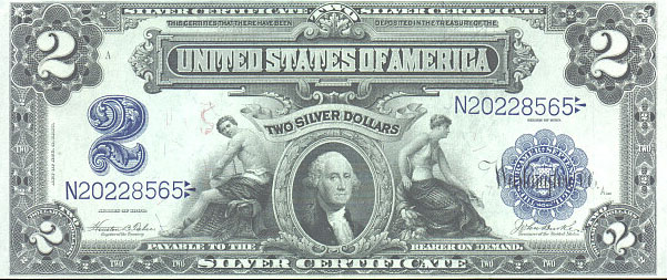 us banknotes - two dollars